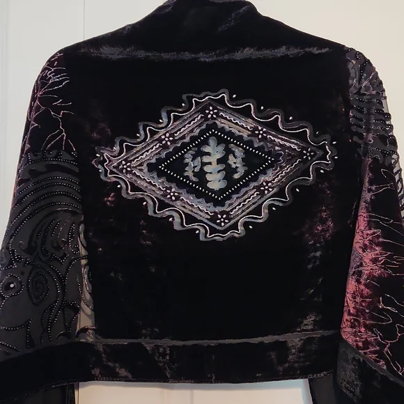 Black & Purple winter scarf - Picture 4 of 5